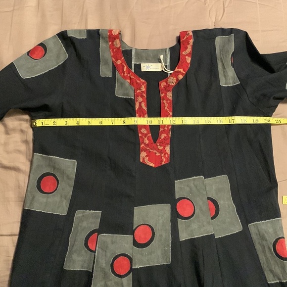 NEW BLU NOMAD BLOCK PRINT Maxi Dress - Picture 11 of 11